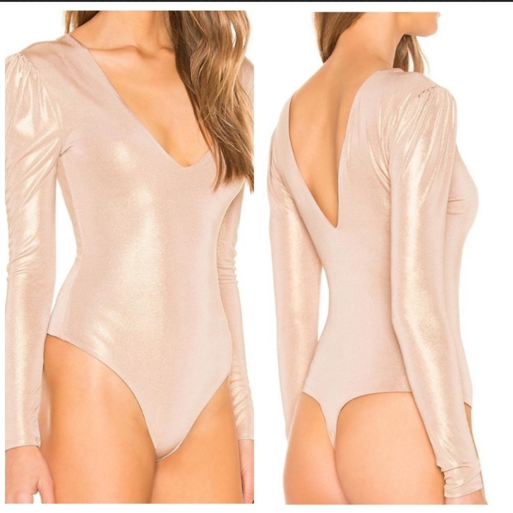 Lovers & Friends Vera Thing Bodysuit gold Metallic XXS